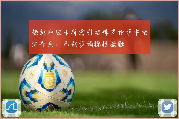 热刺和纽卡有意引进佛罗伦萨中场法乔利，已初步试探性接触